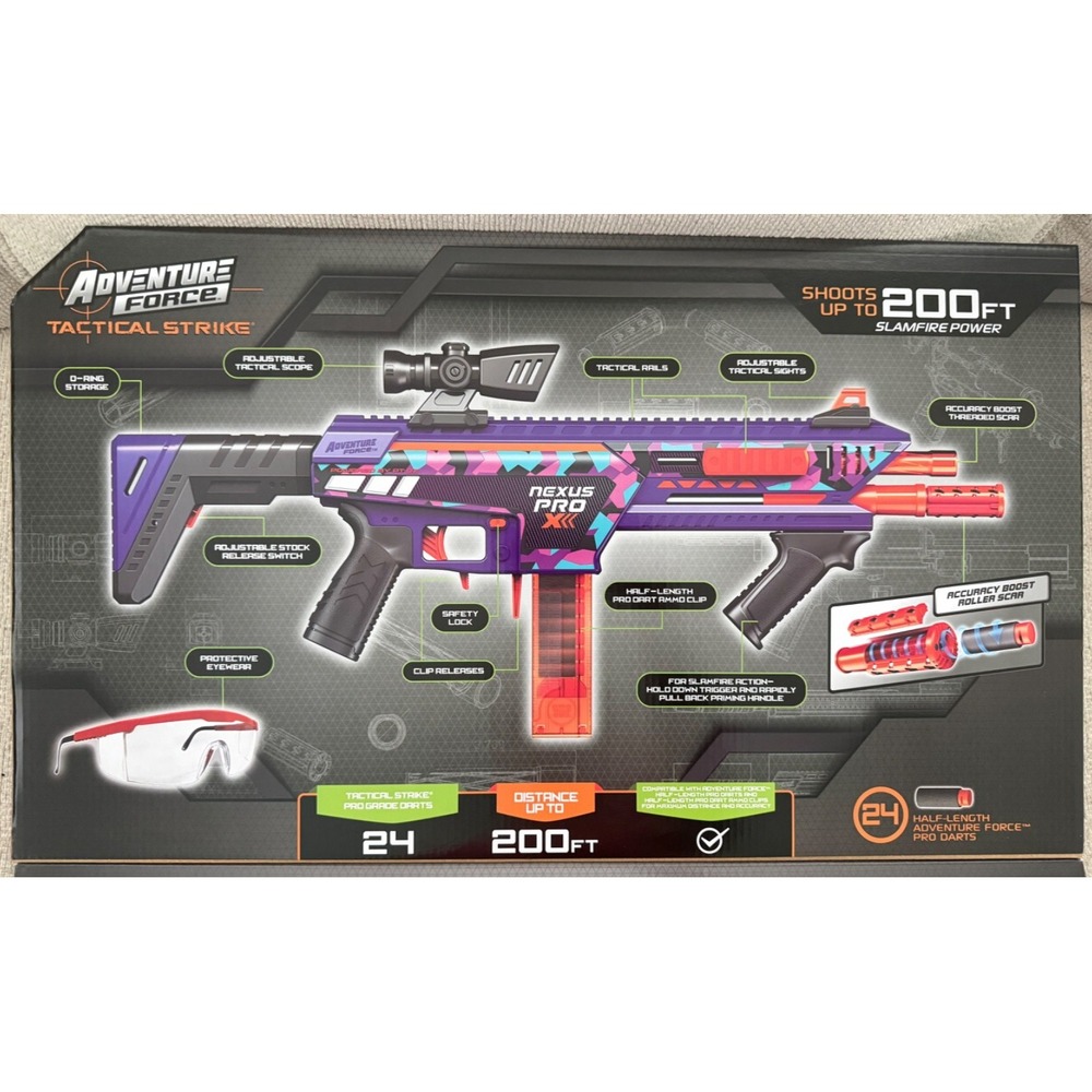 ADVENTURE FORCE/NEXUS PRO X TACTICAL STRIKE/ULTIMATE DART BLASTER/NEW/MSAF081926 - Picture 5 of 5